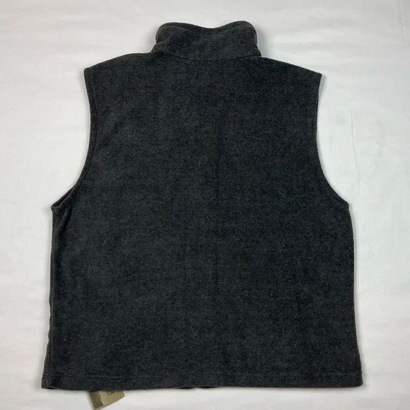 Columbia Salt Water Sportsman Mens Fleece Vest Sz Large Dark Grey Full Zip B7 - Picture 5 of 7